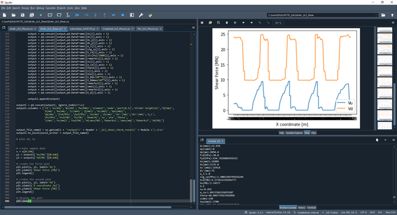 Shear check Python code for girders